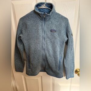 Patagonia Better Sweater Fleece Jacket Womens Small Blue Full Zip Pockets Cozy